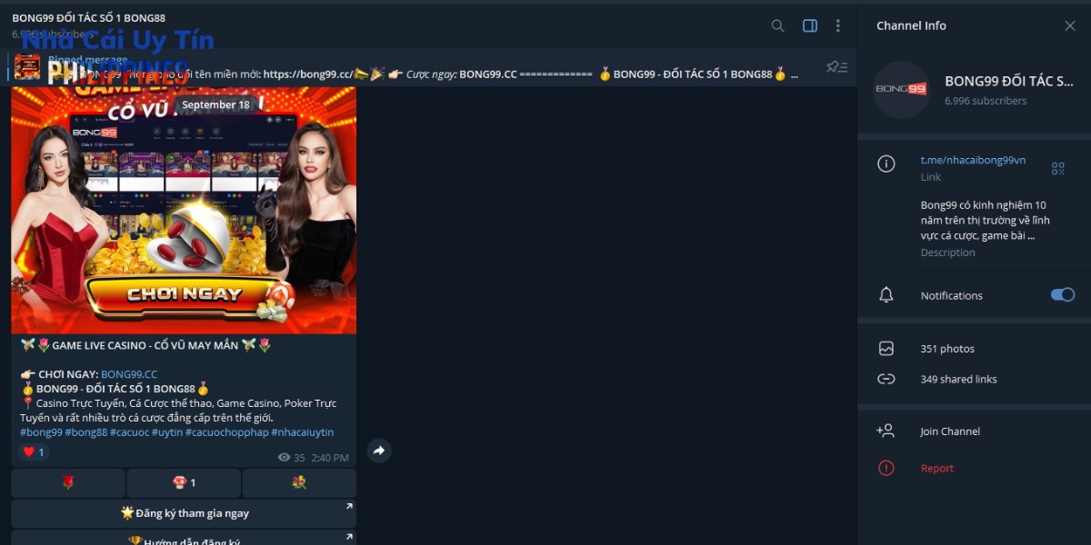 Kênh Telegram của BONG99