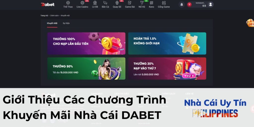 Giới Thiệu Các Chương Trình Khuyến Mãi Nhà Cái DABET